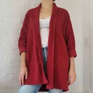 PRAIRIE UNDERGROUND Red Soft Open Heavy Sweater